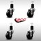 Service Caster 3'' SS Phenolic Wheel Swivel 1-3/4'' Expanding Stem Caster Set, 4PK SCC-SSEX20S314-PHS-134-4 - alternate 2